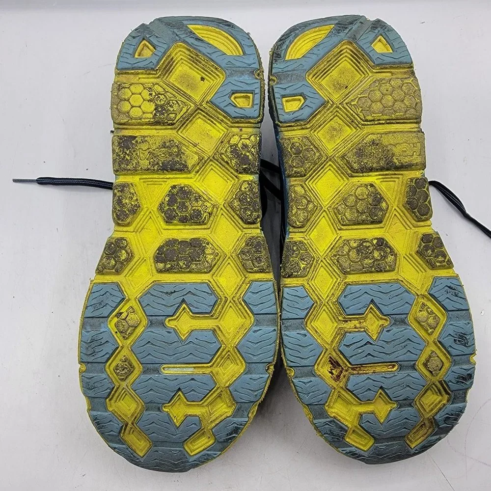 Hoka One One Mens Size 12 Napali Black Blue Yellow Running Sneakers Shoes_10